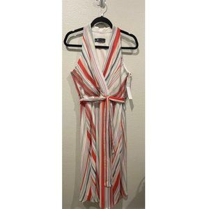 LESLIE FAY Midi Stripes Dress